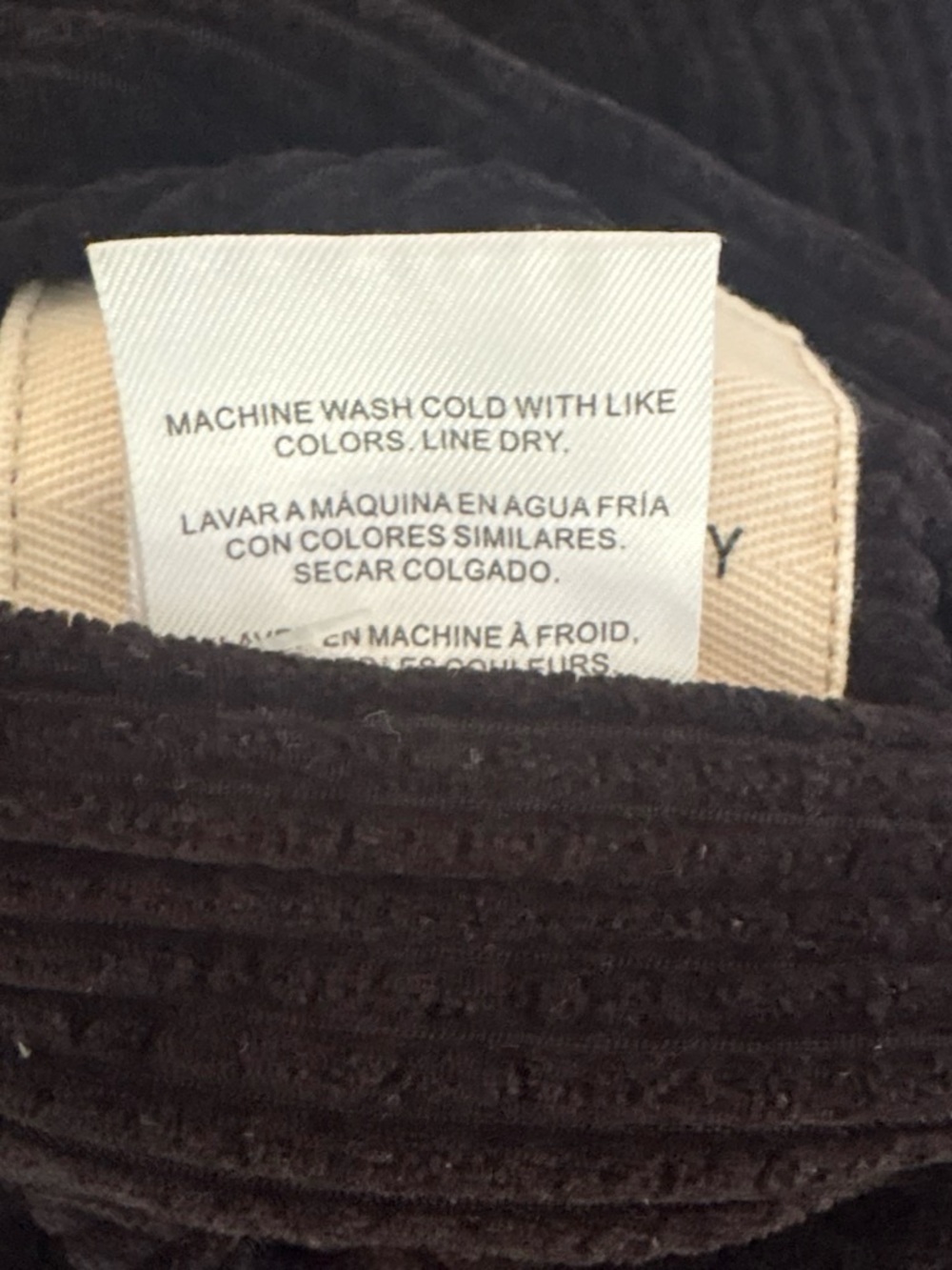 Thread & Supply Black Corduroy Reversible Utility Shacket - Picture 7 of 7
